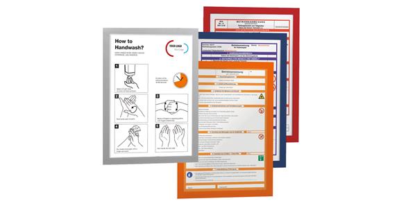 Magnetický rámeček DURABLE, samolepicí záda, A4, barva: žlutá/černá