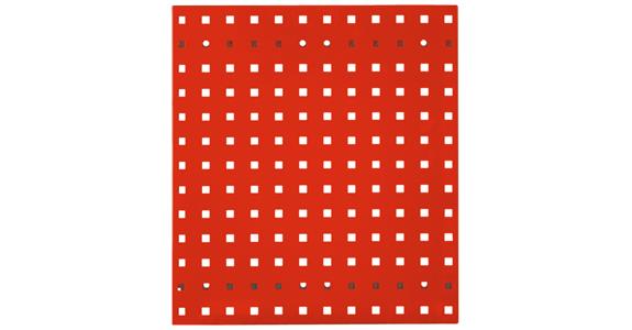 RasterPlan perf. plate sheet steel 1.25mm RAL 3020 traffic red WxH 500x450mm