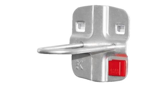 Round holder length x width 60 x 25 mm aluminium-coloured