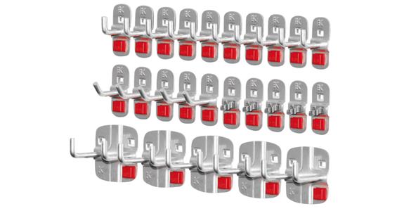Tool holder assortment ABAX® 25 pcs aluminium-coloured