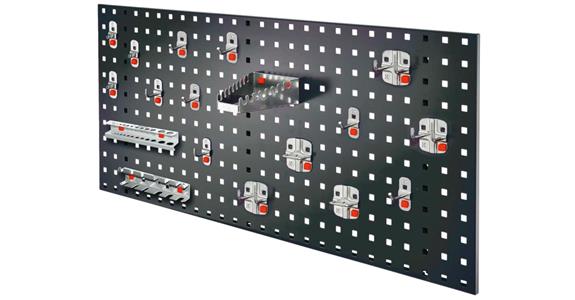 Starter set 6 1x perf. plate anthracite 450x1000mm 18x tool holder alu-coloured