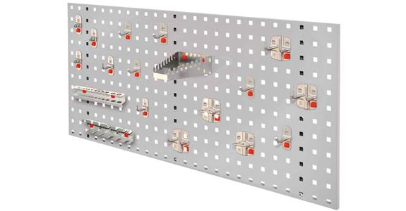 Starter set 6 1x perf. plate light grey 450x1000mm 18x tool holder alu-coloured