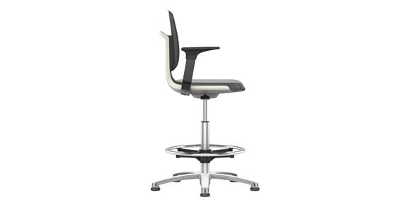 Work swivel chair Labsit glide runners syn. leath. anthracite seat H 520-770mm