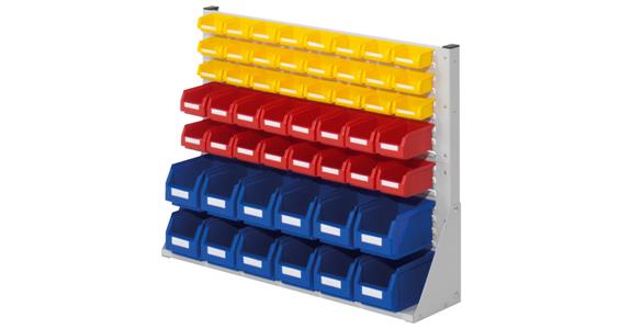 Partition 760x1000x240mm one-sided w/ easy-view storage bins 12xS6 16xS7 24xS8