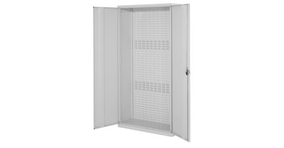 Slotted panel cabinet with solid sheet metal door, without boxes 1950x1000x410