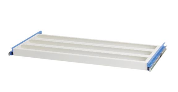 CNC tool holder frame 925x443 mm RAL 7035/5012 for hinged door cabinet