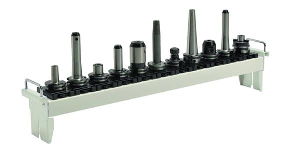 CNC tool holder support 180x920x120 mm sheet steel RAL 7035 without inserts