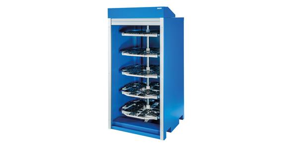 CNC large cabinet with electric roller shutters RAL 5012 1055x1035x2130 mm