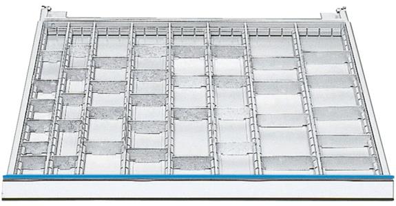 Drawer fixture centre rails+dividers ser. 70/705 mod. 705 H 75 mm
