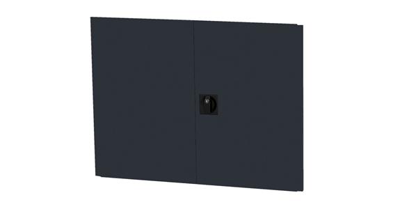 Hinged door 2 piece cabinet width 1005mm useful height 700mm RAL 7016