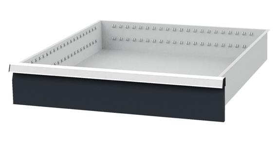 Drawer WxD 600x600mm full-exten. sl. 100 % 100kg front height 125mm RAL7035/7016