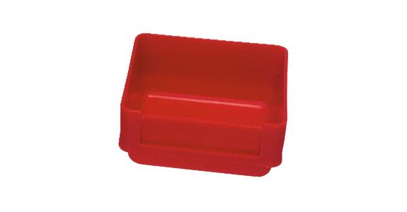 Small parts boxes 75x75mm red impact-resistant polystyr. box ht. 28 pack=16 pcs