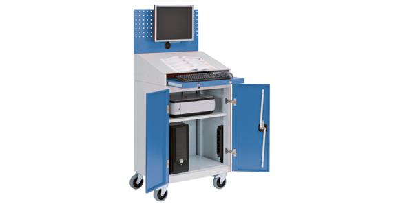 Computer trolley 680x500x1610 mm RAL 7035/5012
