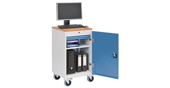 Computer trolley 530x500x1000 mm RAL 7035/5012