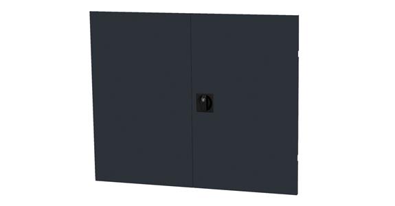 Hinged door 2 piece cabinet width 980mm useful height 700mm RAL 7016