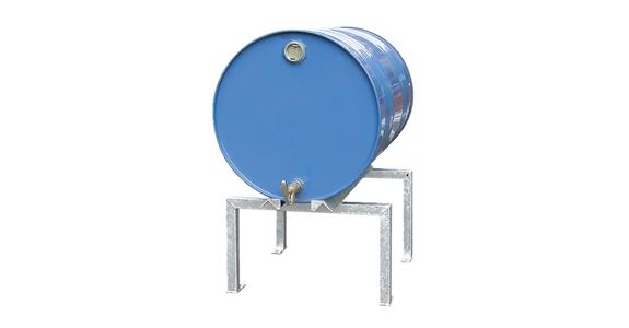 Drum stand zinc-plated for 1x200 l drum 600x650x415 mm