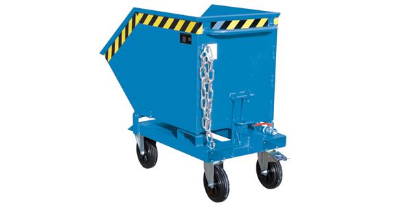 Swarf dumper body capacity 250 l LxWxH 1115x590x740 mm RAL 5012 load cap. 300kg