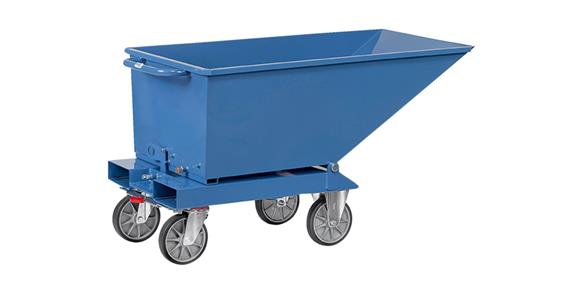 vyklápěcí kontejner na piliny FETRA 0,25 m³, nosnost 750 kg, RAL 5007
