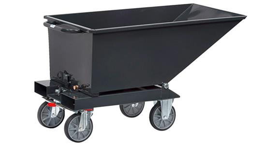 vyklápěcí kontejner na piliny FETRA 0,25 m³, nosnost 750 kg, RAL 7016
