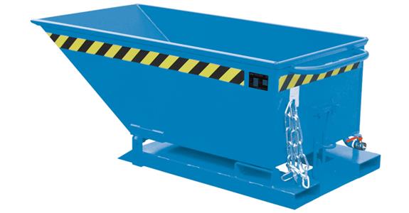 Swarf dumper body capacity 400 l LxWxH 1430x840x605 mm RAL 5012 load cap. 300kg