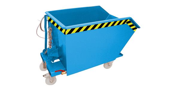 Chip container capacity 1.0 m³ LxWxH 1640x1280x780 mm RAL 5012 load cap. 1500 kg
