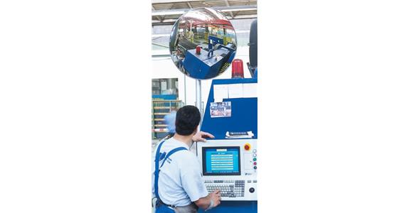 Observation mirror acrylic glass dia. 600 mm with wall bracket