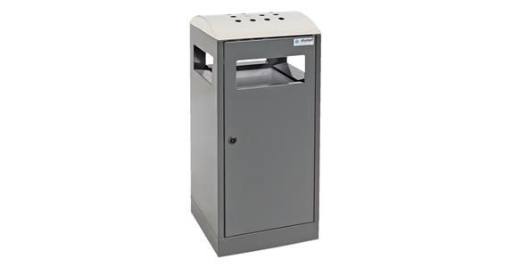 Waste ashtray collection container 90 litres HxWxD 1060x450x450 mm RAL 7016