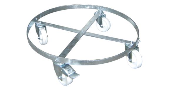 Drum trolley hdg dia. 600 mm 655x610x165 mm load capacity 300 kg 10 kg