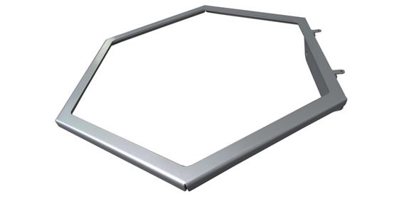 Small refuse bag holder HxWxD 60x376x376 mm RAL 9006 f. clean. station 85852 101