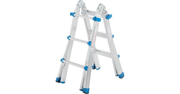 Hliníkový teleskopický žebřík ATORN 4x3 se spojkou z ocelového lanka