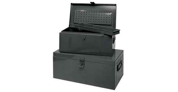 Assembly case sheet steel with carry handles 690x360x310 mm colour grey