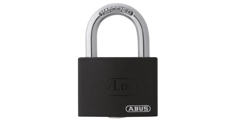1086930101 Visací zámek myLock, třmen prum. 6,5 mm, černý, 43x18x61,5 mm