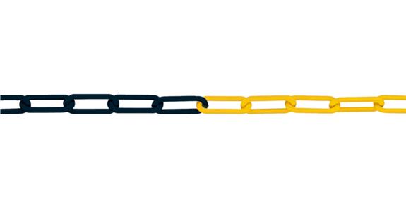 Interlock chain polyethylene rule thickness 6 mm collar length 10 m yellow/black