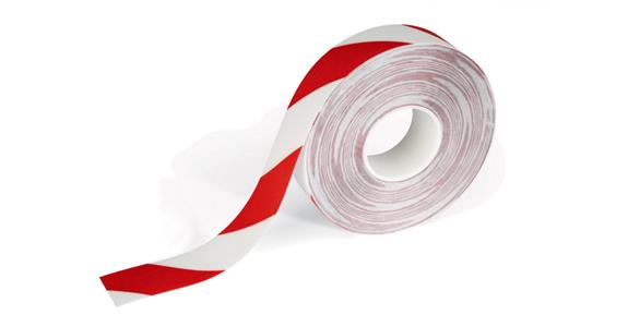 Značkovací páska na podlahy DURALINE 30 m x 50 mm x 0,7 mm, barva: červená/bílá