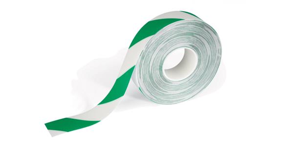 Značkovací páska na podlahy DURALINE 30 m x 50 mm x 0,7 mm, barva: zelená/bílá