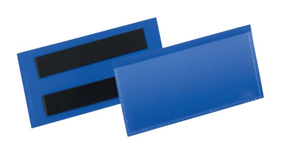 Magnetický popisovací štítek, 100 x 38 mm/110 x 50 mm, tmavě modrý, PJ: 50 kusy