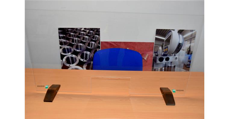 1087103101 Ochranná zástěna s výřezem akryl/Plexiglas š×v 1000×600 mm
