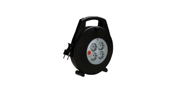Plastic cable box 10 m 4 sockets cable H05VV-F 3G1.5 16A WxHxD 22.5x27x8 mm