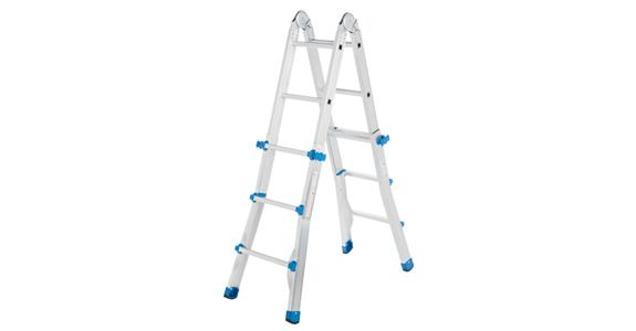 Hliníkový teleskopický žebřík ATORN 4x5 se spojkou z ocelového lanka