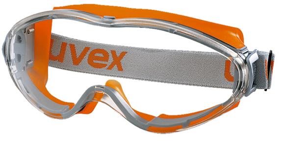 Panoramatické brýle uvex ultrasonic, čiré sklo, barva oranžová/šedá
