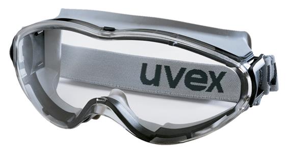 Panoramatické brýle uvex ultrasonic, čiré sklo, barva šedá/černá