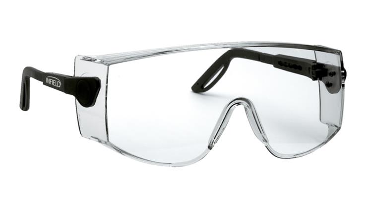 1093009115 Ochranné brýle přes brýle Astor XL, rám černý, čirý zorník, UV 100 %