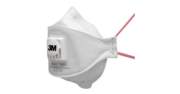 Dýchací maska řady 3M™ Aura™ 9300+, typ 9332+ FFP3 NR D, 10 ks