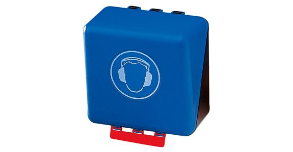 Úložný box na ochranu sluchu, prázdný, plast ABS, modrý/černý