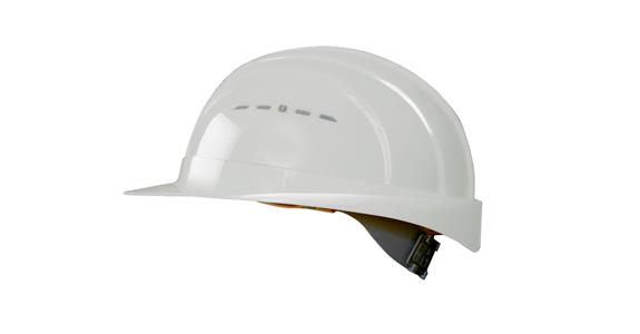 Stavební přilba EuroGuard 4bodová, 30 mm Euro slot, 53–61 cm, bílá