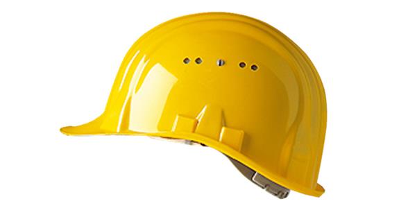 Stavební přilba Baumeister 80 s držákem 2x16 mm, 53–61 cm, žlutá