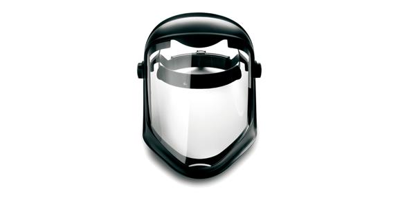 Obličejový štít BIONIC®, černý, čiré polykarbonátové sklo