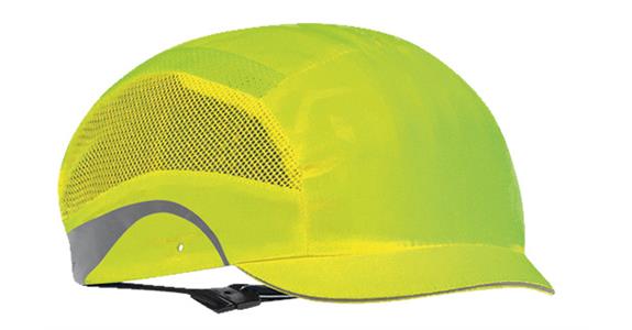 Ochr. čepice s kšiltem Aerolite®, výstražná, malý kšilt, 53–63 cm, svít. žlutá