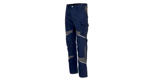 Dám. kalhoty ACTIVIQ cotton+, tm. modrá/antracit, 38
