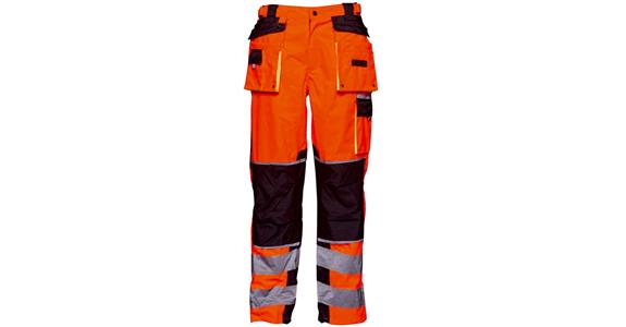 Výstražné funkční kalhoty Visible Xtreme, oranžové/černé, XL
